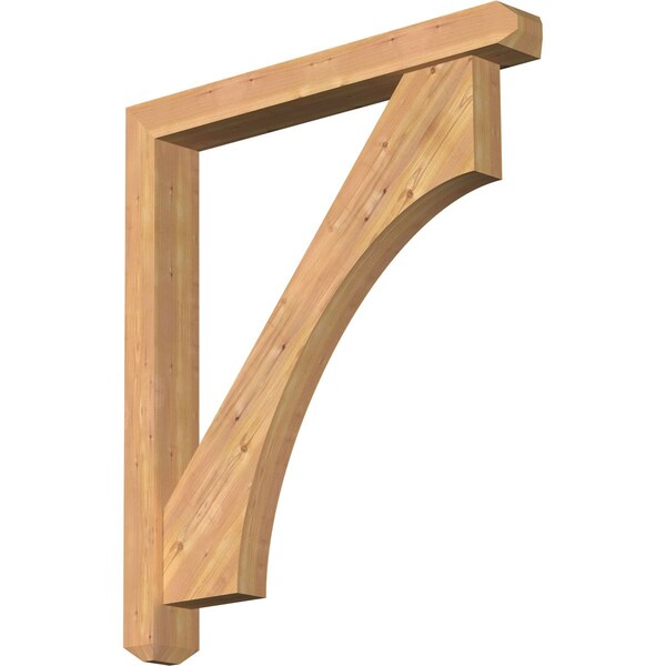 Ekena Millwork Westlake Craftsman Smooth Bracket w/ Offset Brace, Western Red Cedar, 5 1/2"W x 42"D x 48"H BKT0604X42X48WTL04SWR - main